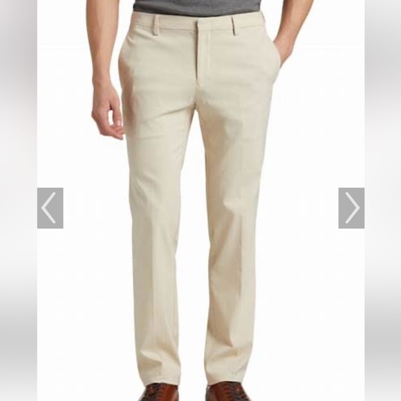 Kenneth Cole Awareness Slim Fit Performance Tech 5 Pocket Pants Khaki Tan 42x32 - Picture 1 of 4